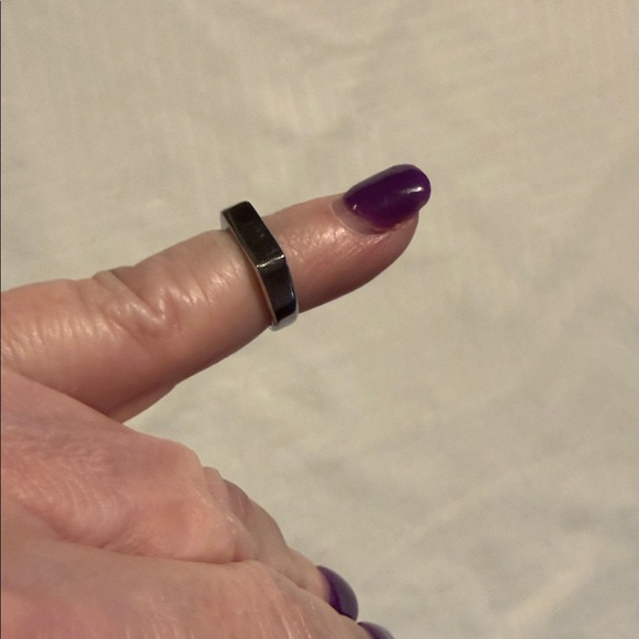 Sterling Silver Square Band Ring, size 1 - Picture 2 of 4